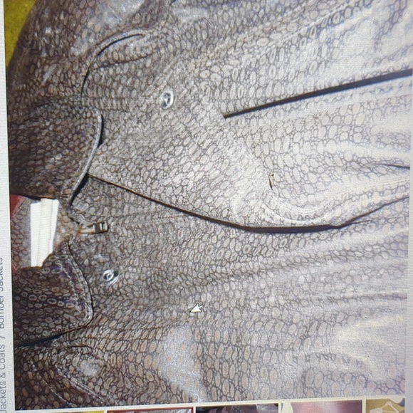 Woman's Brown Leather Bomber Jacket - Picture 2 of 4